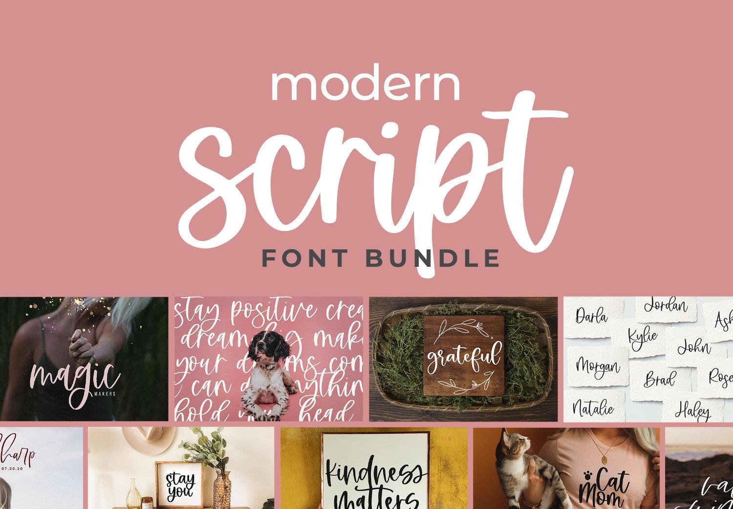 Modern Script Fonts Bundle 