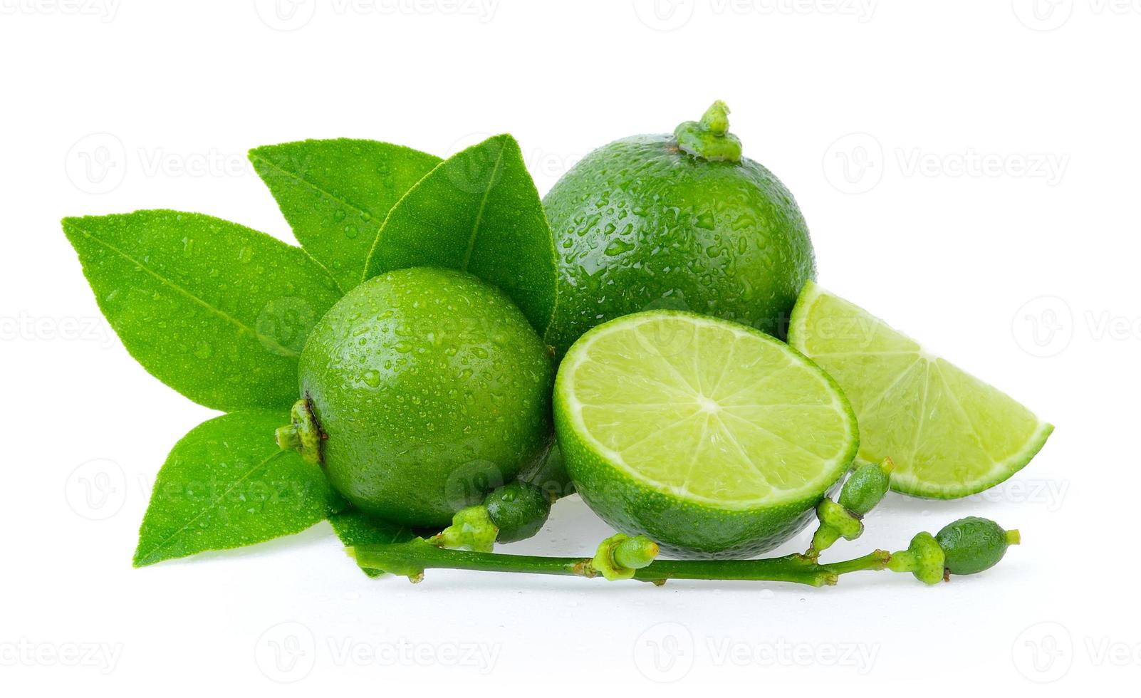 lime on white background photo