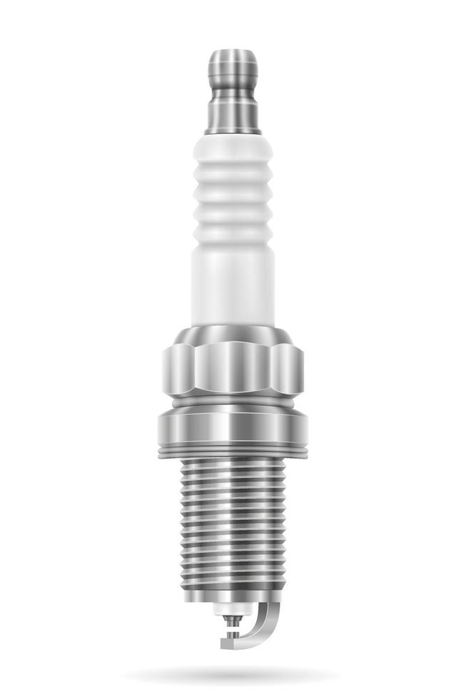 automotive spark plug vector illustration isolated on background