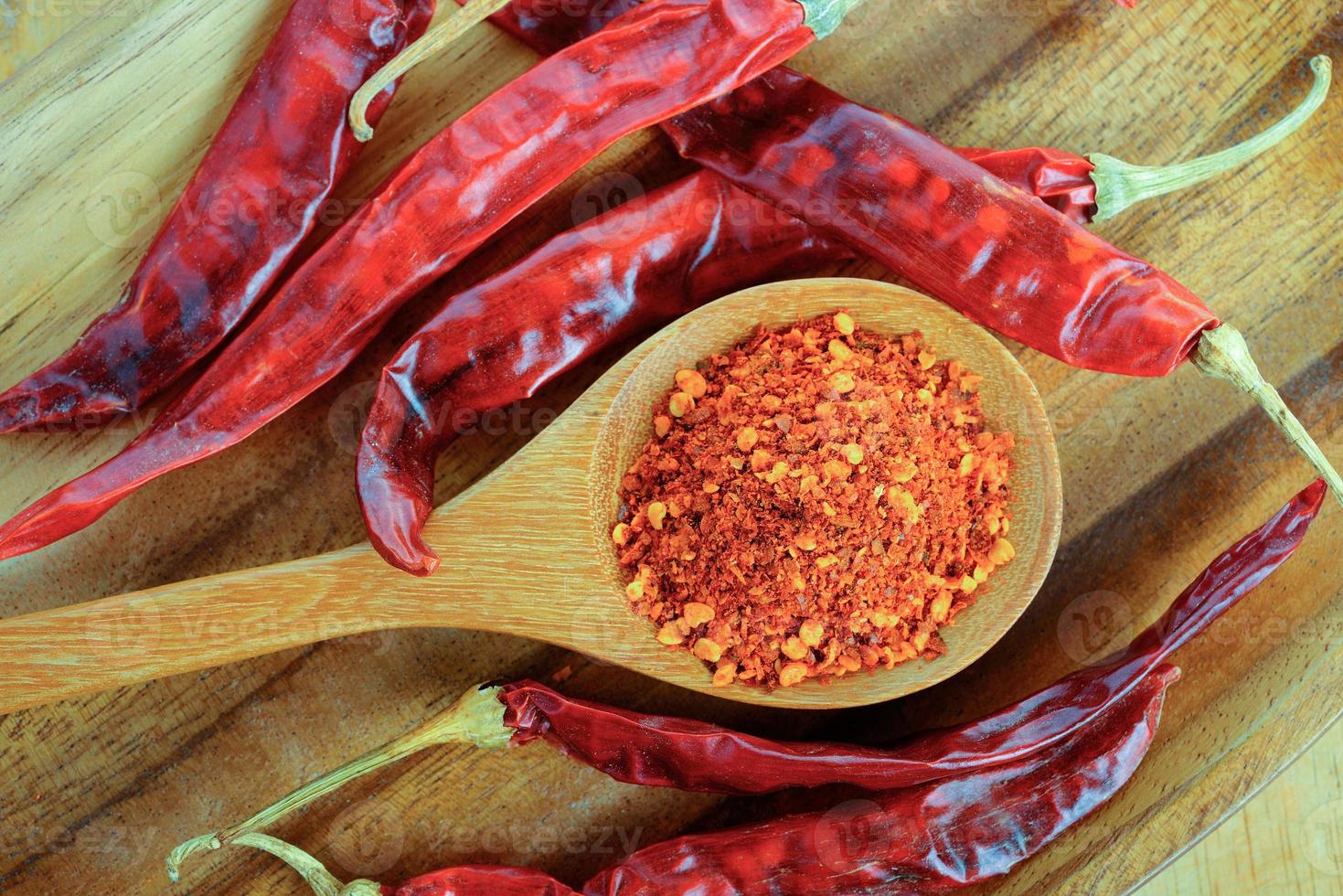 Cayenne pepper in a spoon photo