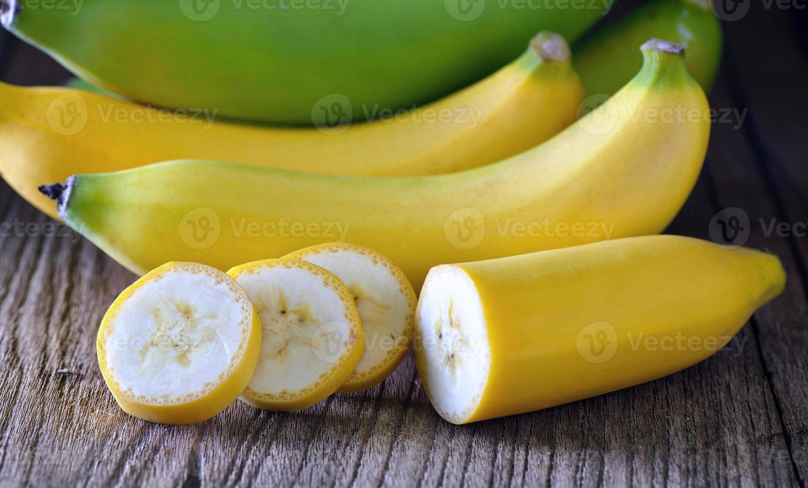 Banana on wood photo