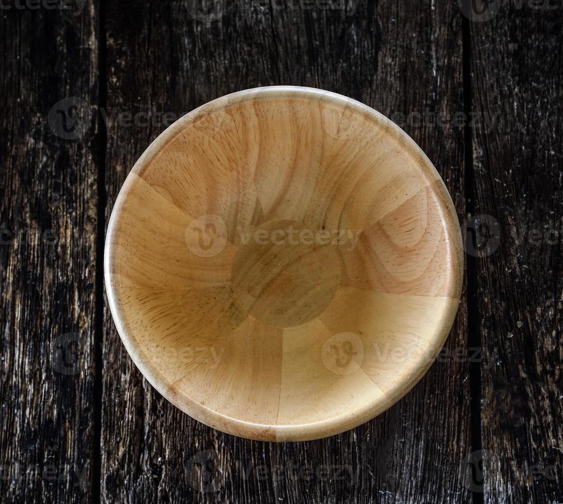 empty bowl on wood photo