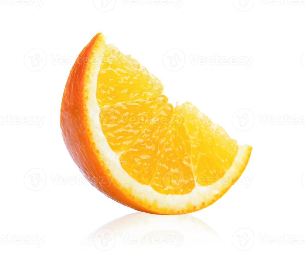 orange slice isolated on white background photo