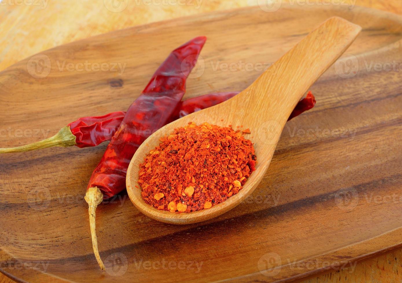 Cayenne pepper in a spoon photo
