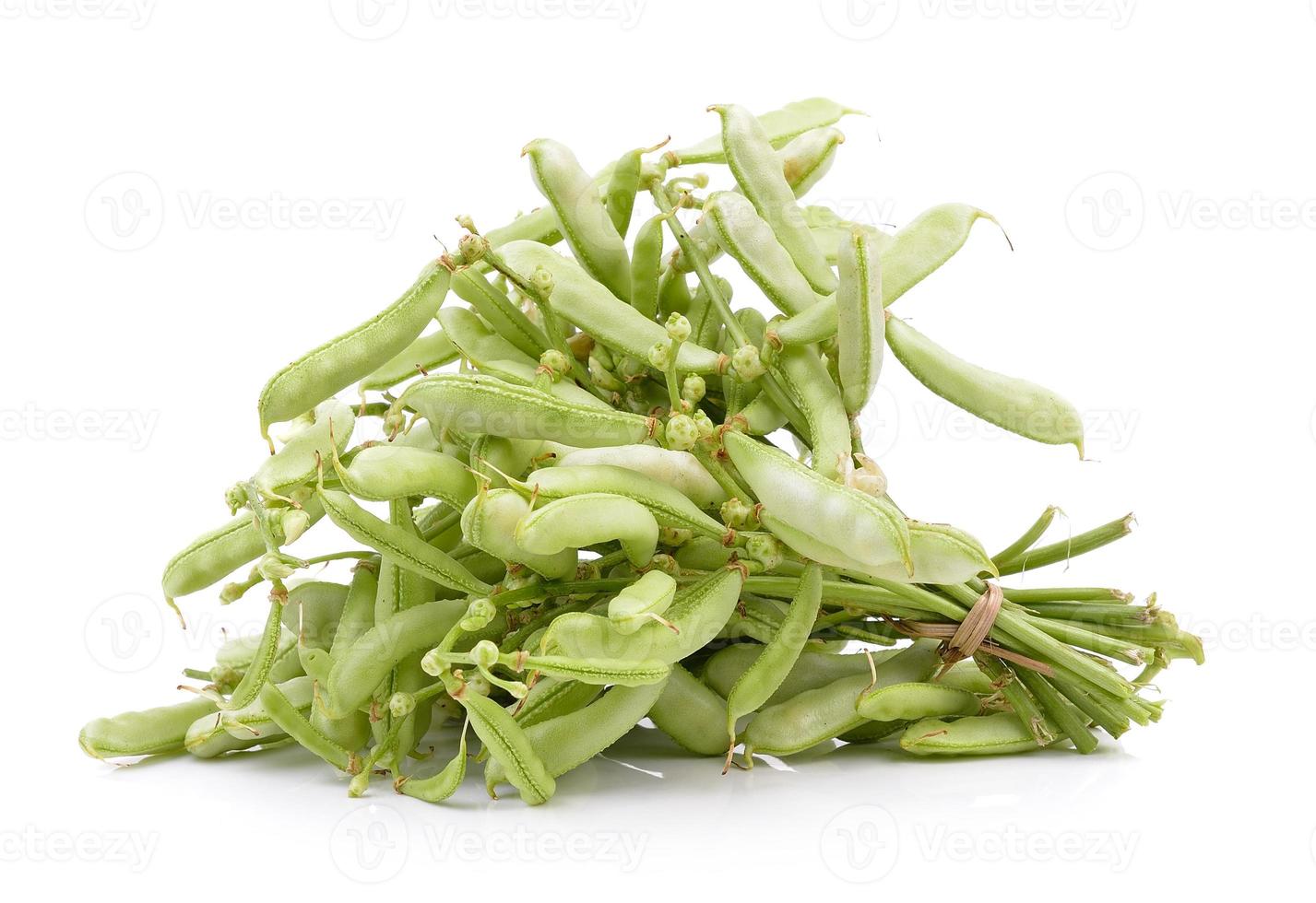 Green beans isolated on a white background photo