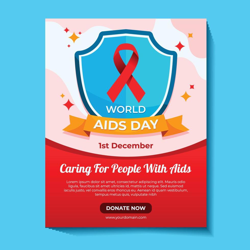 Poster Concept of AIDS Awareness vector