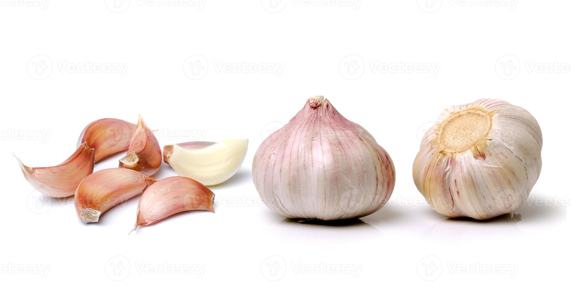 Garlic isolated on white background photo