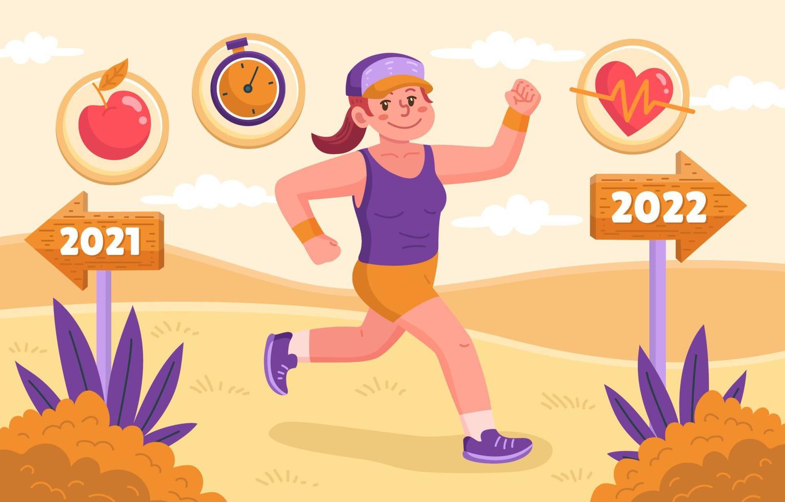 New Year Resolution Concept vector