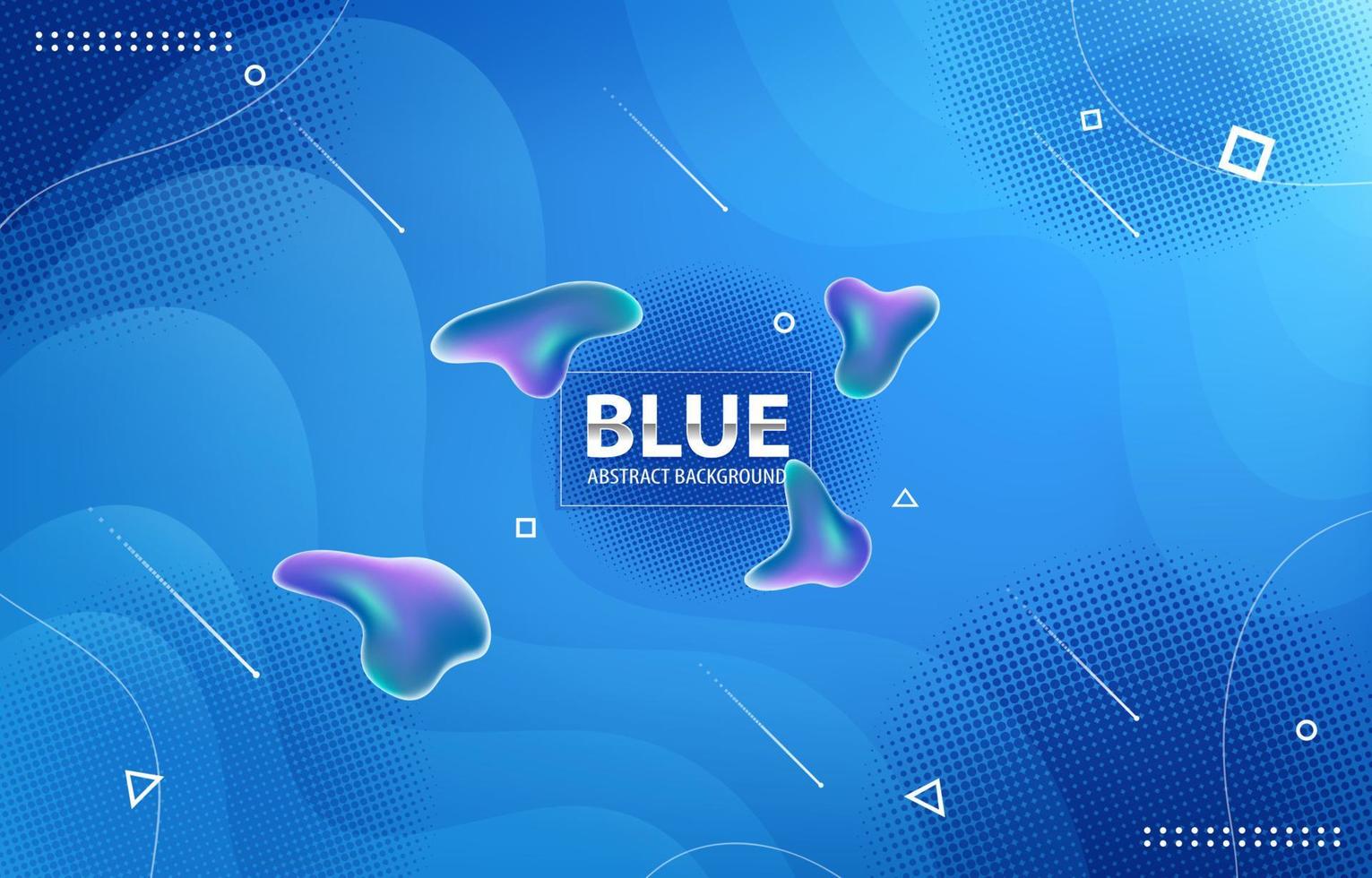 Abstract Blue Wave with Fluid Background vector