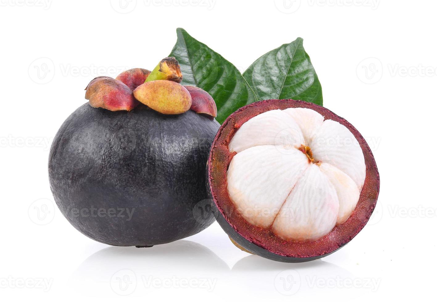 mangosteen sweet fruit isolated on white background photo