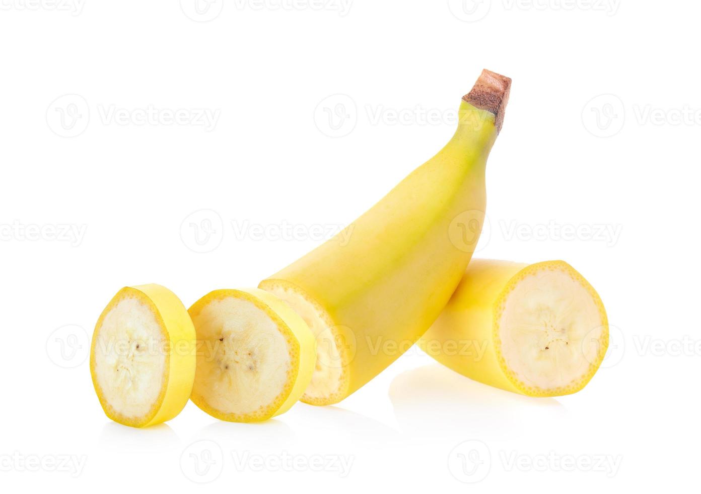 plátano aislado sobre fondo blanco foto