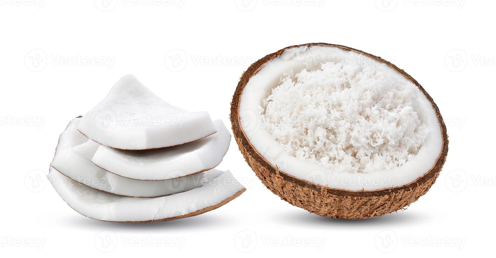 Coconut isolated on white background photo