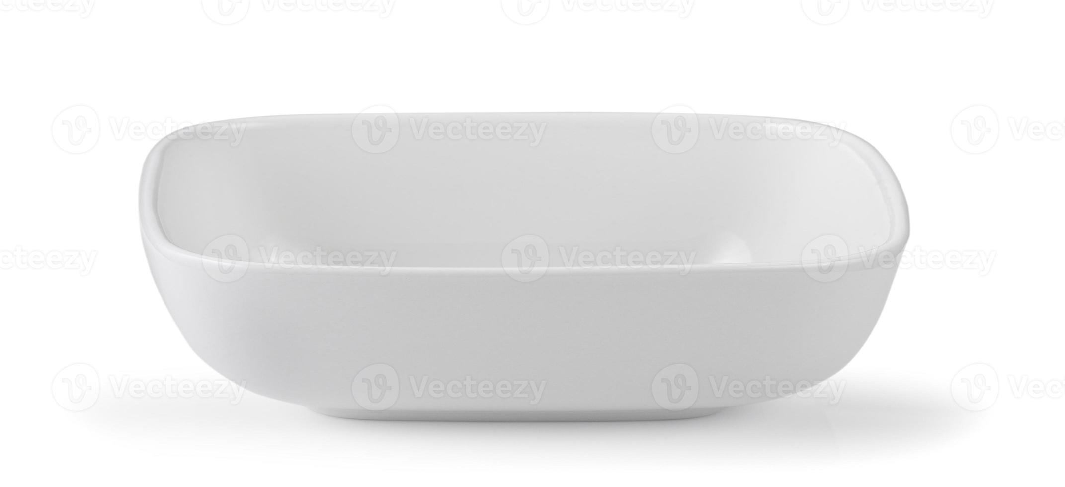 white bowl isolated on white background photo