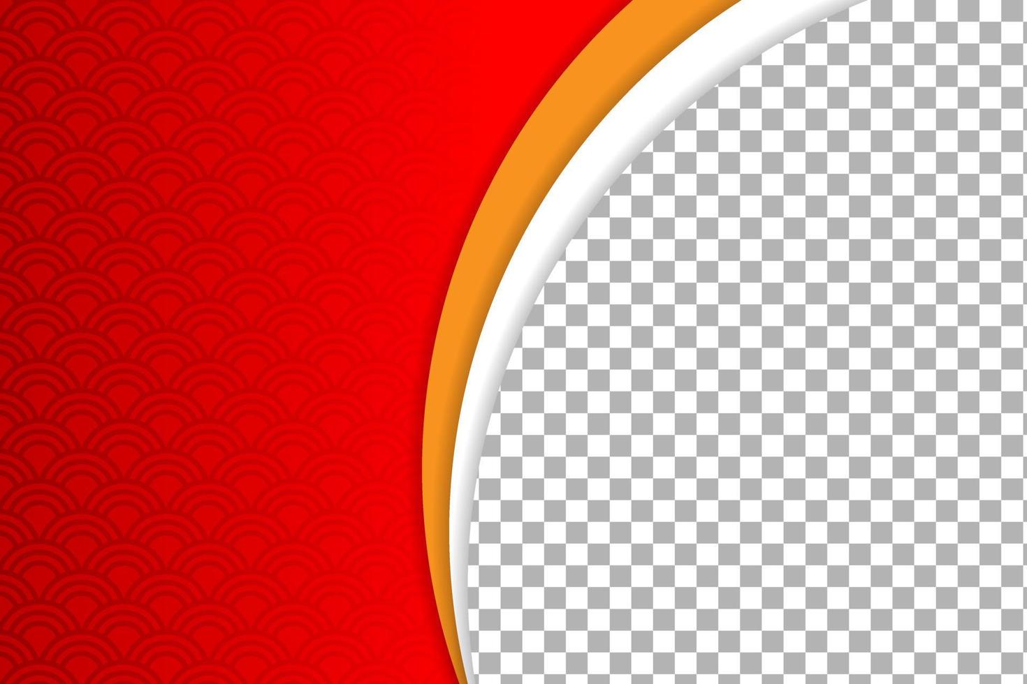 Red Background Template Design with Japanese Pattern. Abstract Geometric Wallpaper with space for photo vector