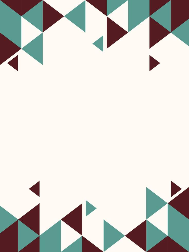Geometry Red-brown and Green Triangle Vector Template Background