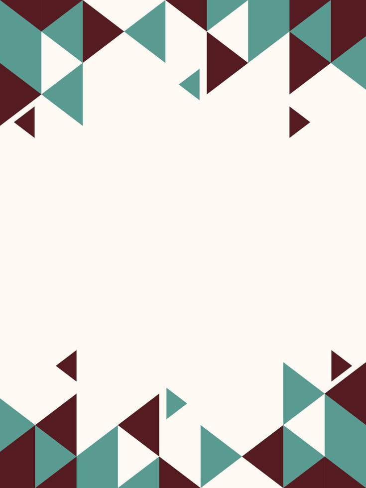 Geometry Red-brown and Green Triangle Vector Template Background