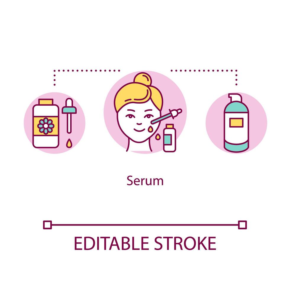 Serum concept icon. Essential oil. Moisturizing liquid for face