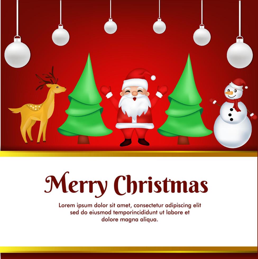 greeting card for christmas vector