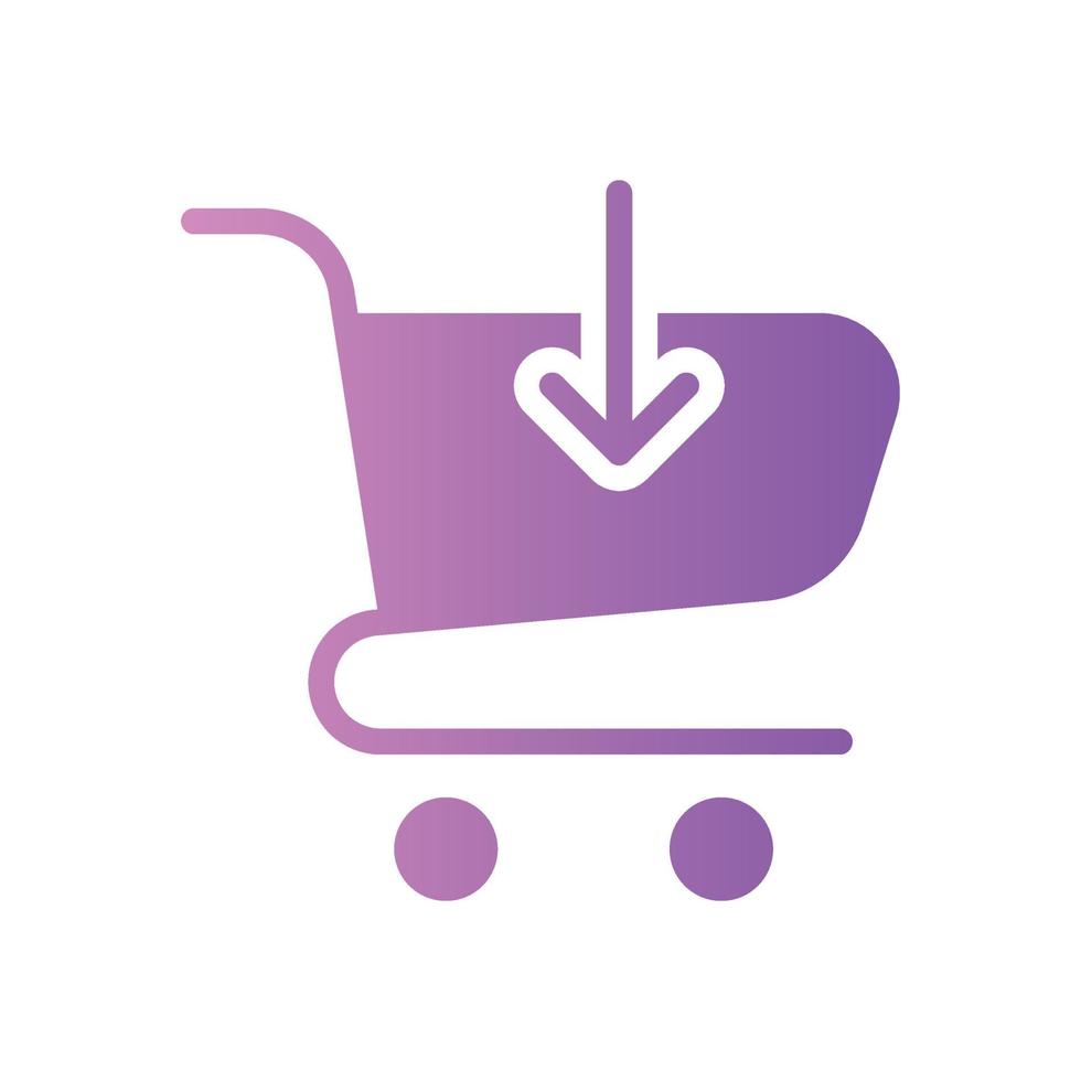 add cart gradient icon vector