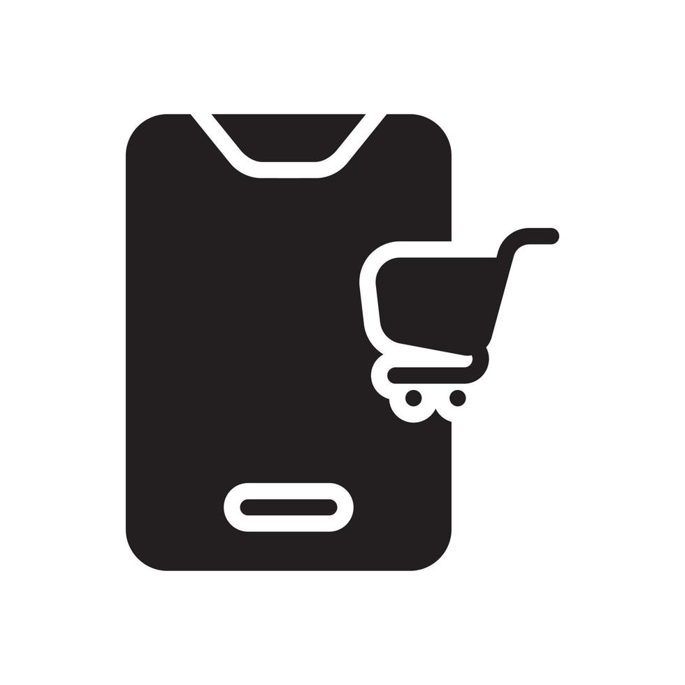 online store glyph icon vector