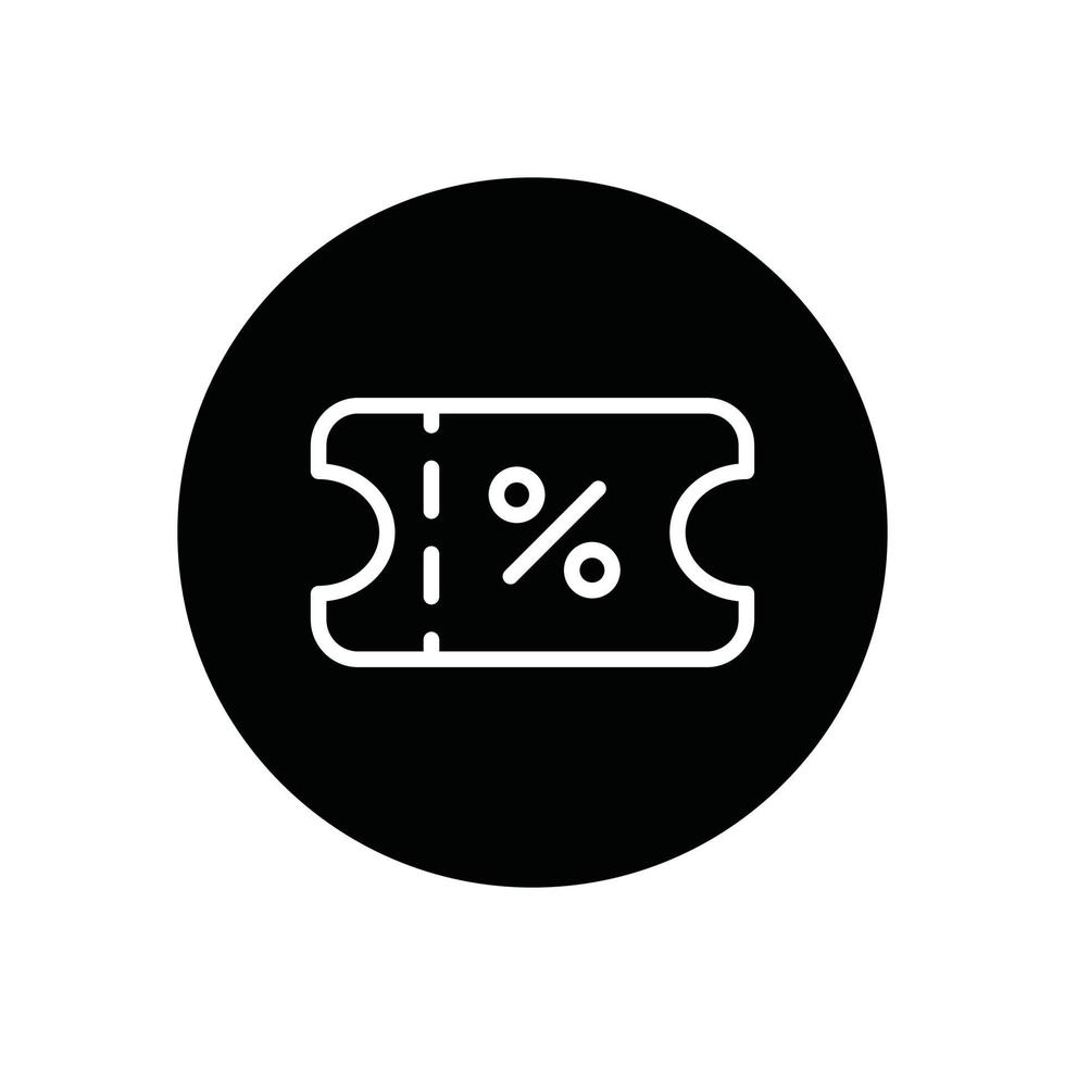 coupon discount glyph icon vector