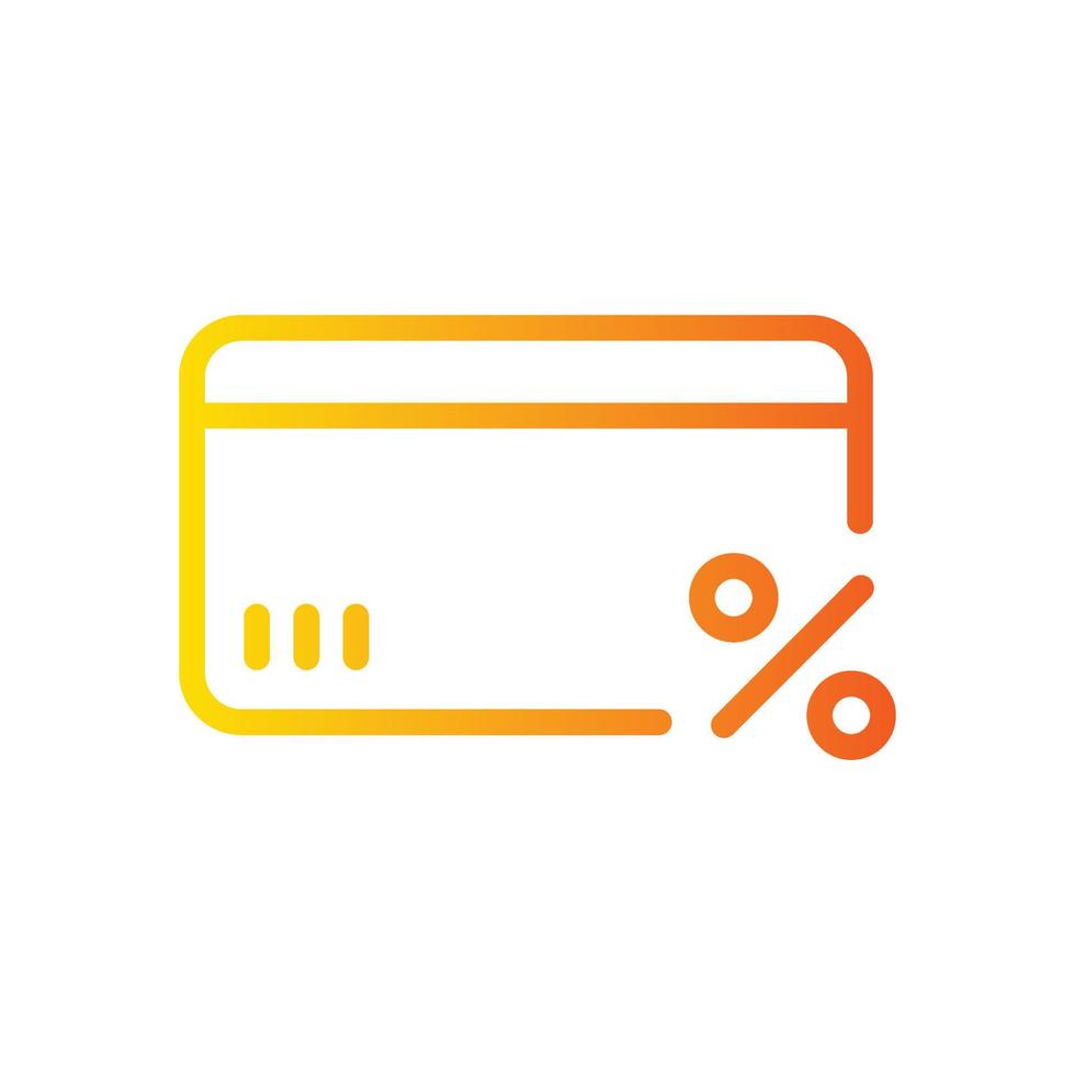 atm card discount gradient icon vector