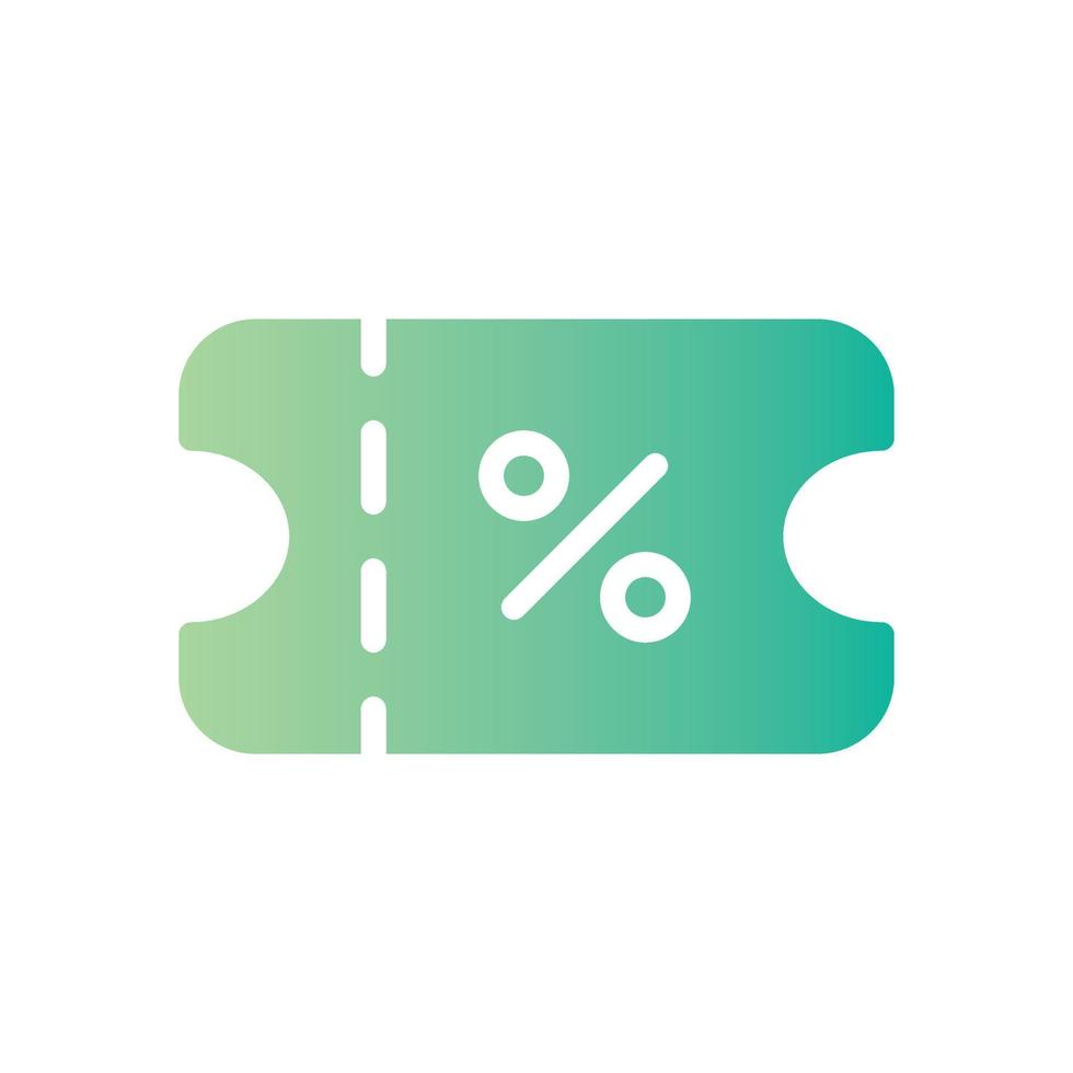 coupon discount gradient icon vector