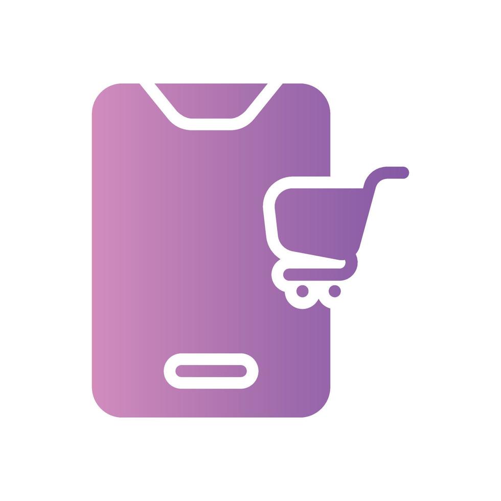 online store gradient icon vector