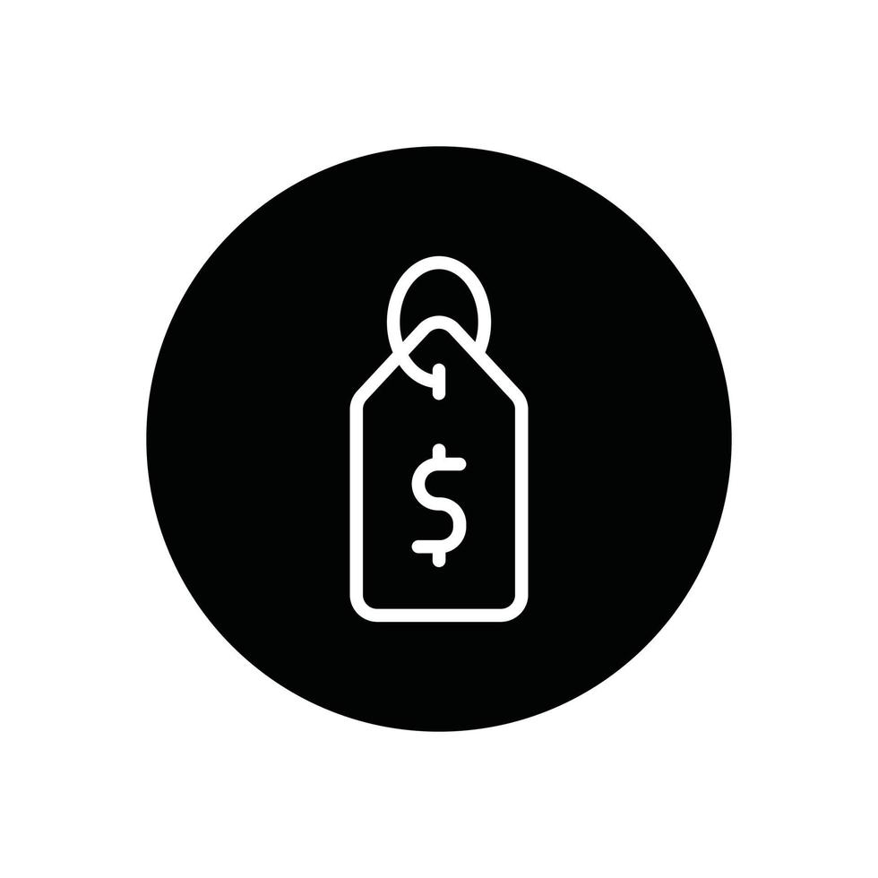 price label glyph icon vector