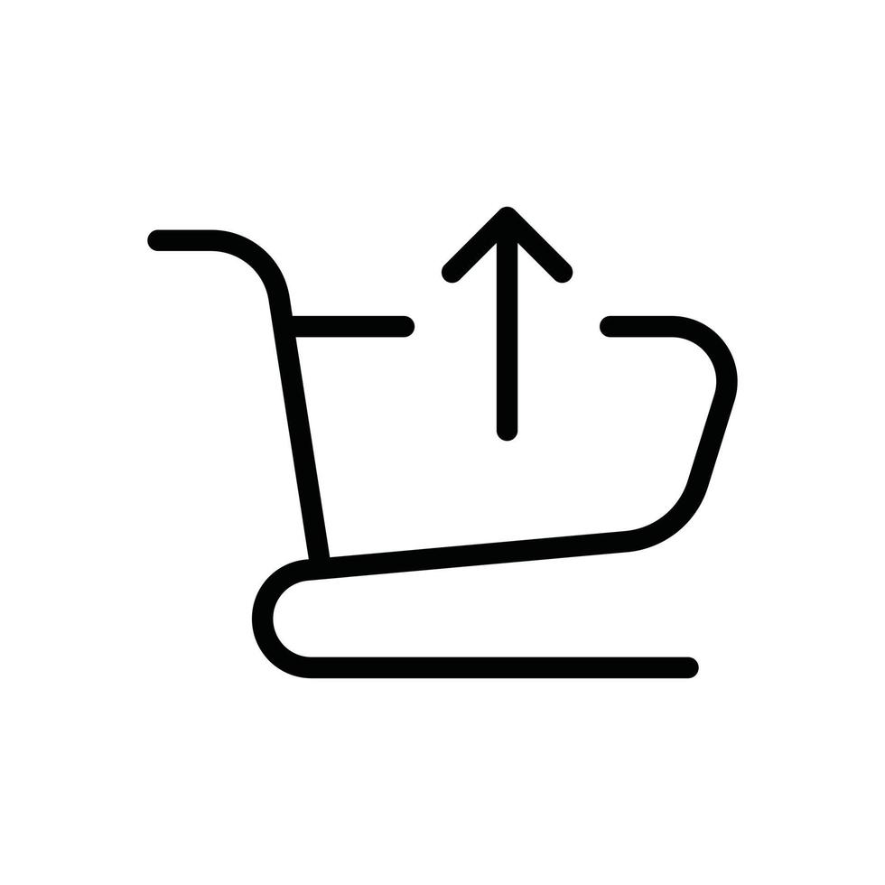 remove from cart line icon vector