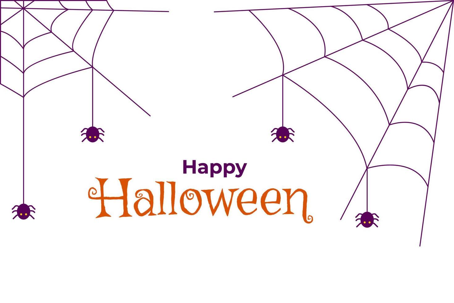 Halloween text banner design template vector