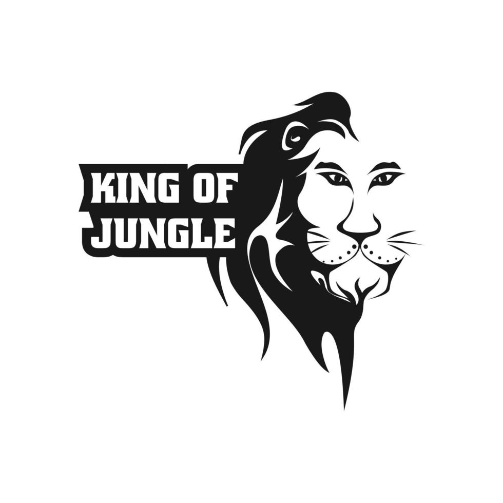 Template logo lion king of jungle vector