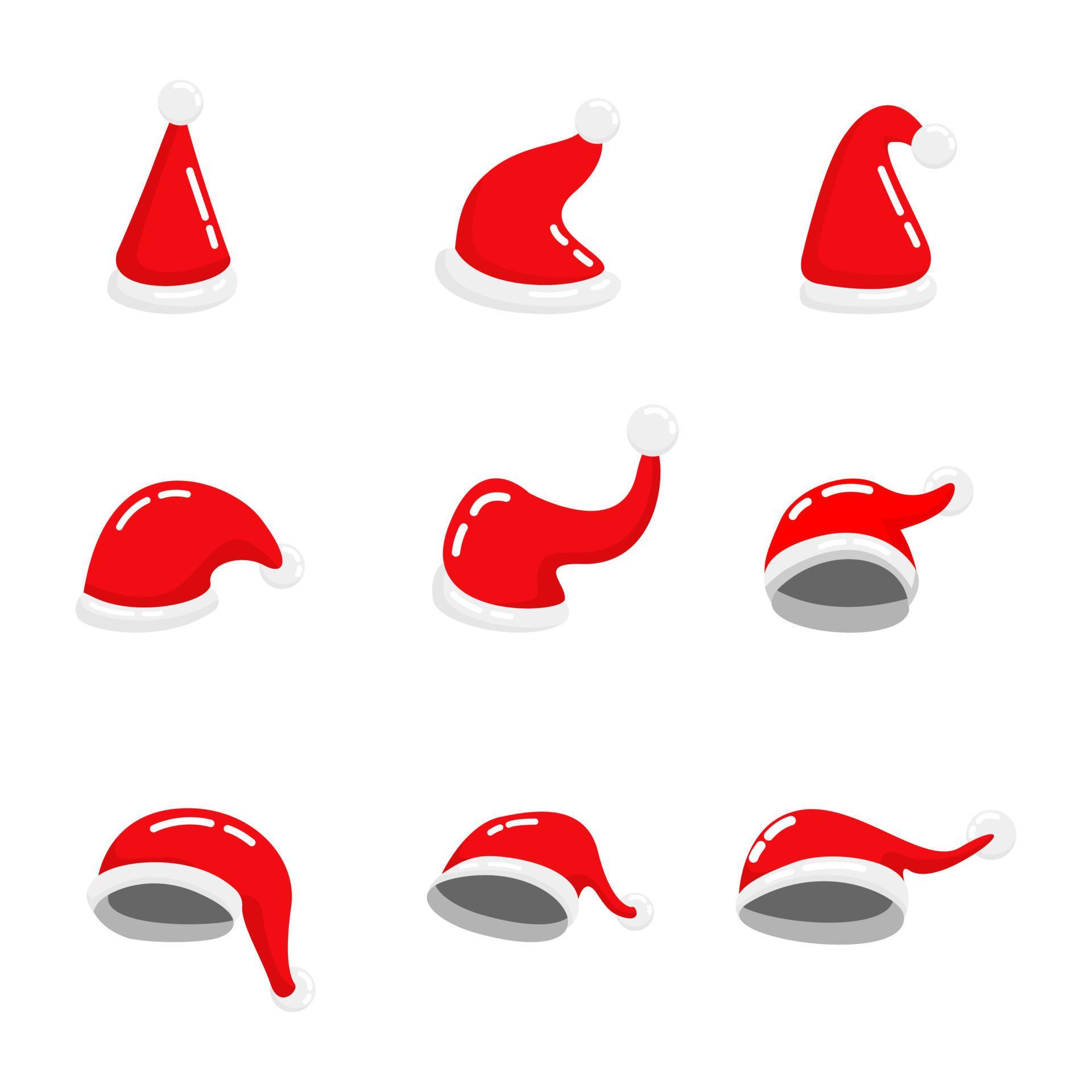 Vector set of hat christmas 4292192 Vector Art at Vecteezy