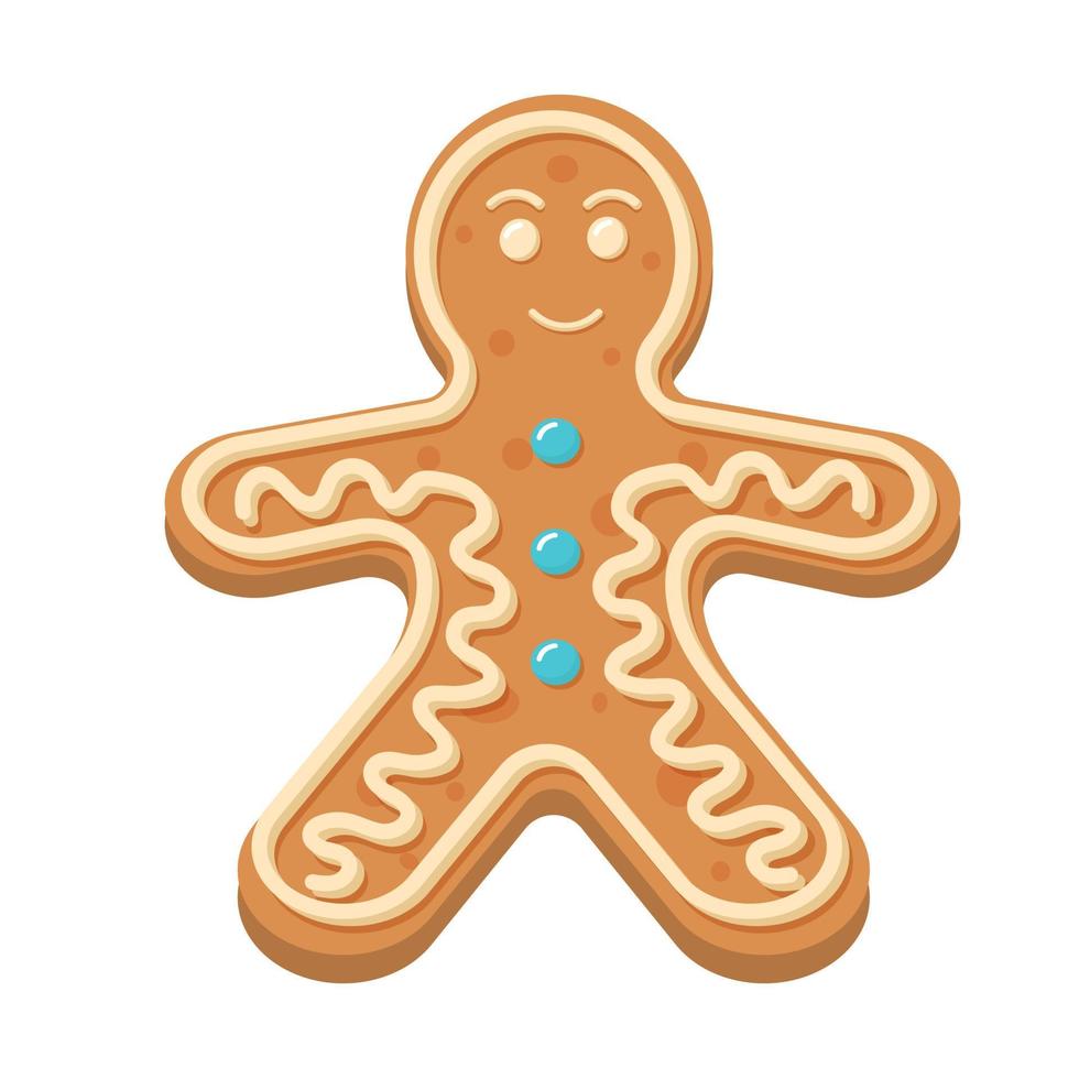 Gingerbread man. Christmas icon. vector