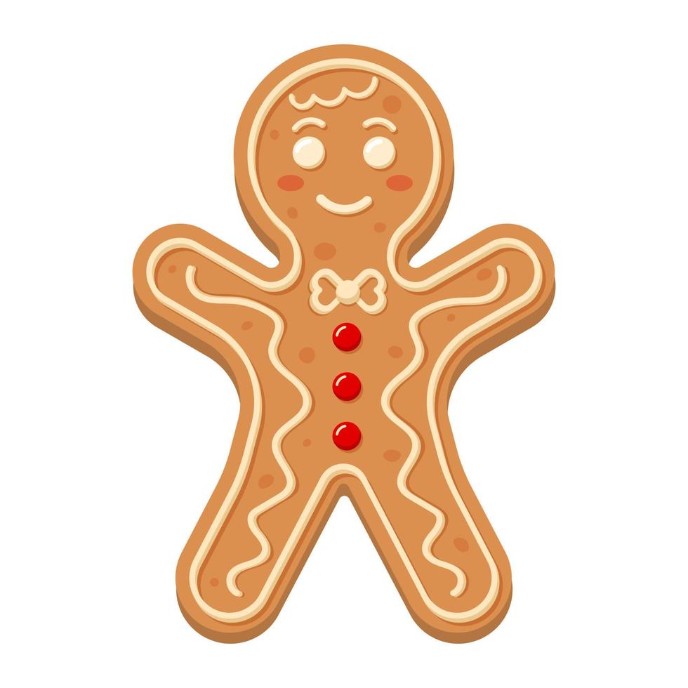 Gingerbread man. Christmas icon. vector