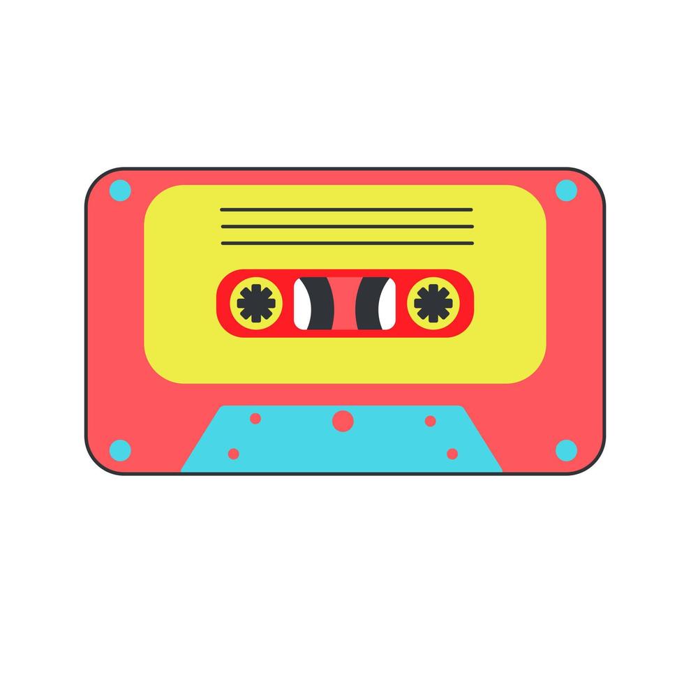 Retro vintage cassette tape vector