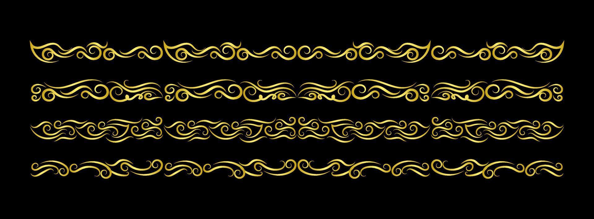 Elements Swirl ornament set vector
