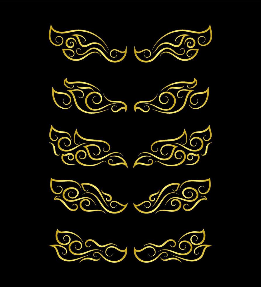 pedidos conjunto de elementos de colección, vector de ornamento floral remolino