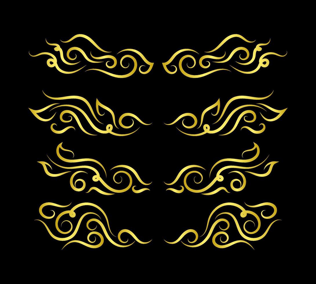 pedidos conjunto de elementos de colección, vector de ornamento floral remolino