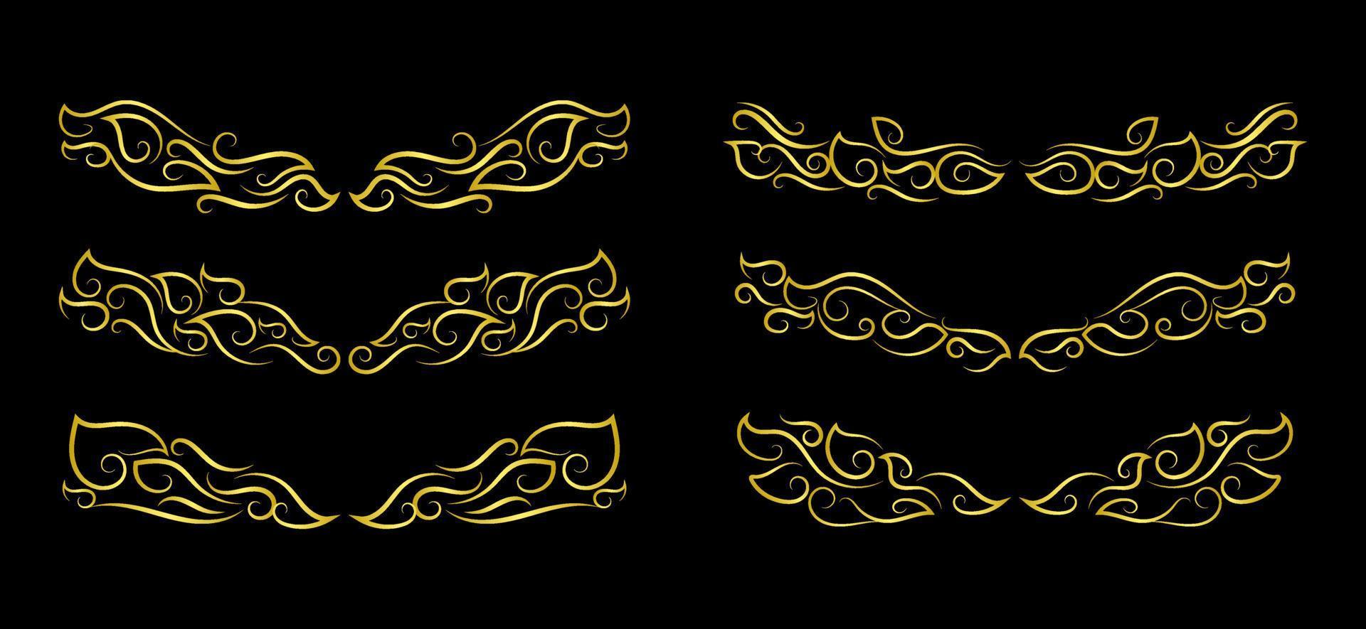 pedidos conjunto de elementos de colección, vector de ornamento floral remolino