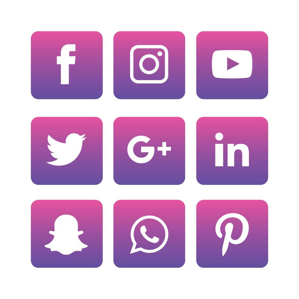 tecnología de iconos planos de redes sociales, red. venta de cara sonriente de grupo de fondo. compartir, me gusta, ilustración vectorial twitter, youtube, whatsapp, snapchat, facebook, instagram, tiktok, tok vector