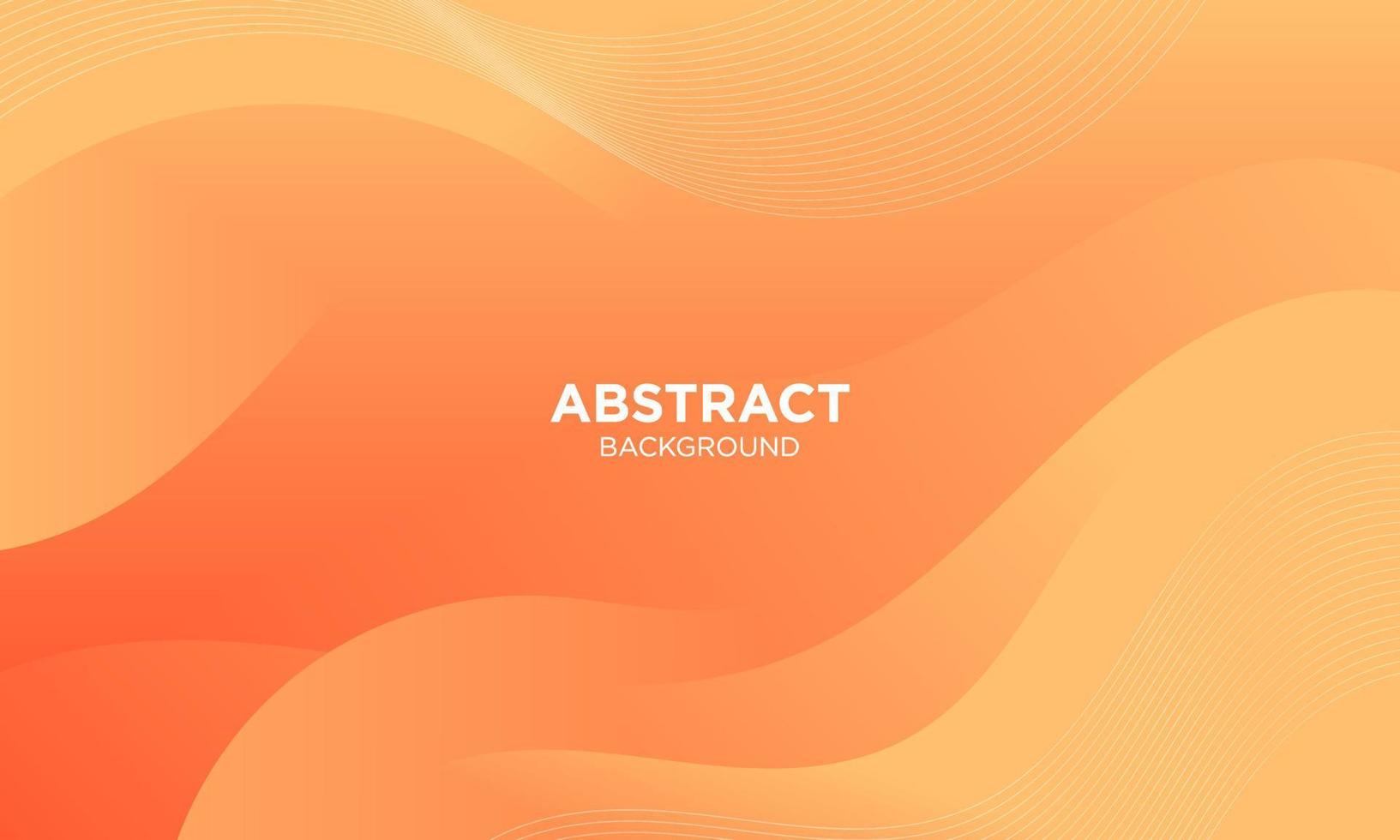 Abstract Orange Fluid Wave Background vector