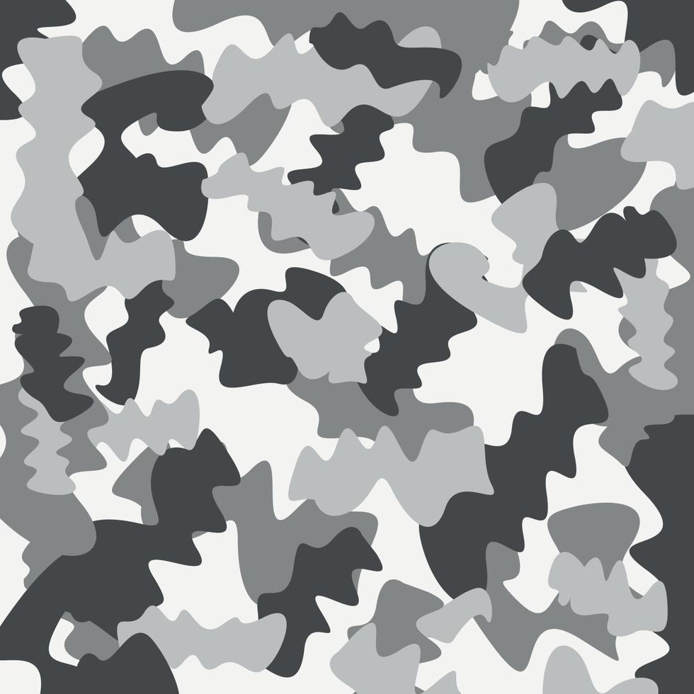 abstract winter snow gray white camouflage stripes seamless pattern military vector illustration