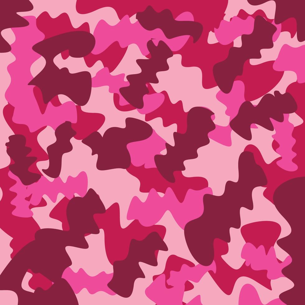 Resumen bastante lindo girly rosa camuflaje rayas de patrones sin fisuras militar para imprimir ropa vector