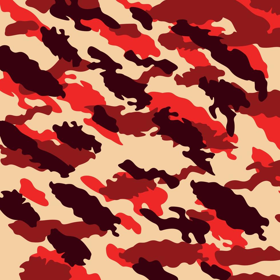 red camouflage abstract stripes seamless pattern military vector for print clothing