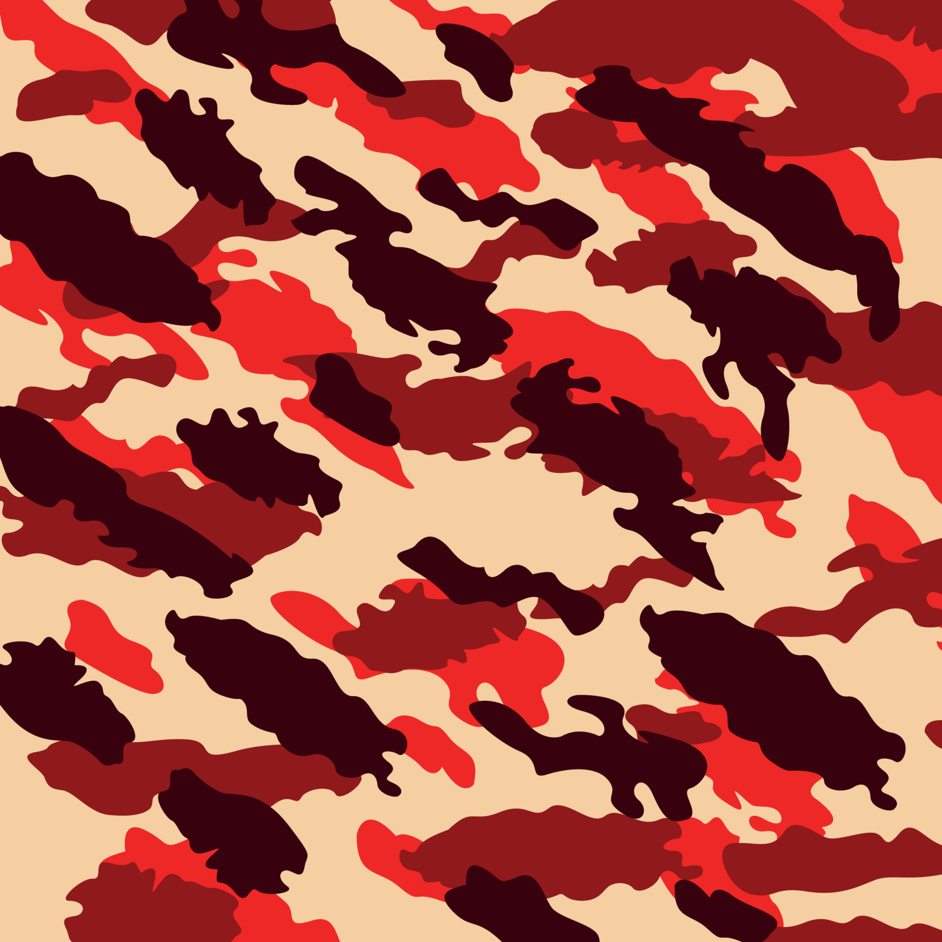 Camouflage seamless pattern. Abstract background of red and gray spots.  Military camo. Print. Vector Stock Vector