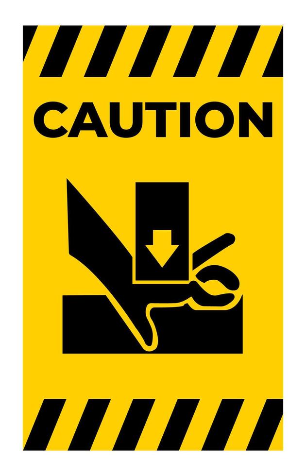 Beware You Hand When Using Silkscreen Symbol Sign Isolate On White Background,Vector Illustration vector