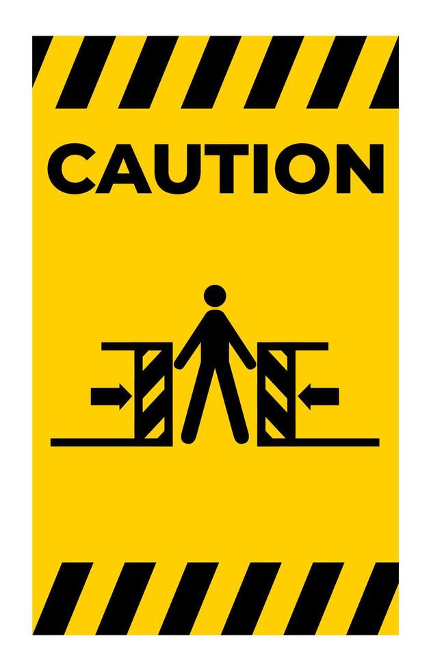 Beware Crushing Symbol Sign Isolate On White Background,Vector Illustration EPS.10 vector