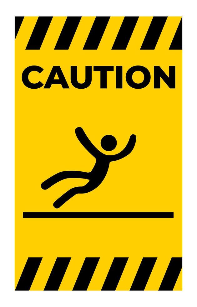 Beware Slippery Surface Symbol Isolate On White Background,Vector Illustration EPS.10 vector