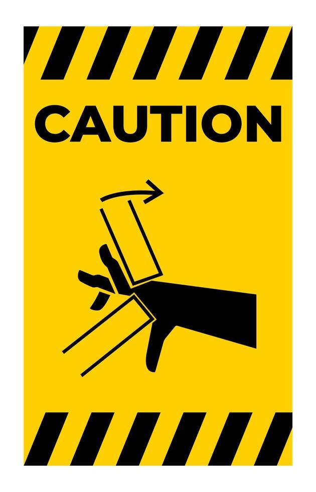 Hand Crush Pinch Point Symbol Sign Isolate on White Background,Vector Illustration vector